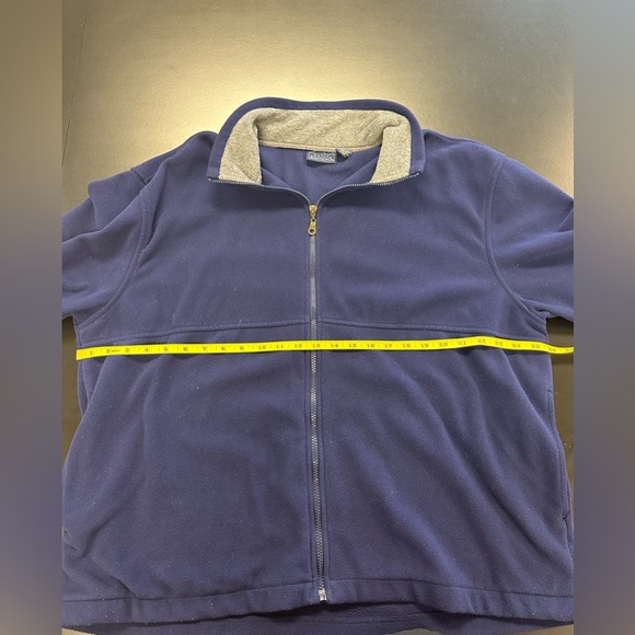 Basic Editions Blue Zip-up Sweatshirt- L - Picture 3 of 5